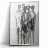 Abstract Figurative Wall Art – Mysterious Human Silhouettes