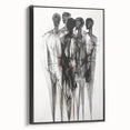 Abstract Figurative Wall Art – Mysterious Human Silhouettes
