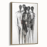 Abstract Figurative Wall Art – Mysterious Human Silhouettes