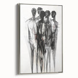 Abstract Figurative Wall Art – Mysterious Human Silhouettes