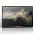 Luxury Fluid Abstract Wall Art – Black and Gold Modern Canvas