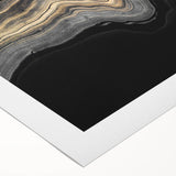 Luxury Fluid Abstract Wall Art – Black and Gold Modern Canvas
