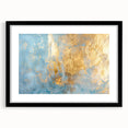 Luxury Abstract Wall Art – Light Blue & Gold Modern Canvas Print