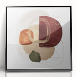 Geometric Minimalist Abstract Wall Art – Modern Earth Tone Design
