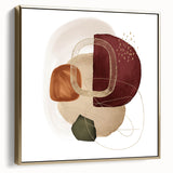 Geometric Minimalist Abstract Wall Art – Modern Earth Tone Design