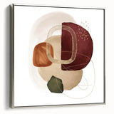 Geometric Minimalist Abstract Wall Art – Modern Earth Tone Design