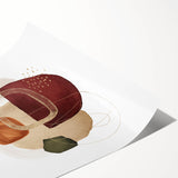 Geometric Minimalist Abstract Wall Art – Modern Earth Tone Design