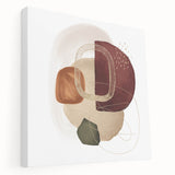 Geometric Minimalist Abstract Wall Art – Modern Earth Tone Design