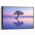 Serene Minimalist Landscape Art – Twilight Reflection Print