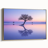 Serene Minimalist Landscape Art – Twilight Reflection Print