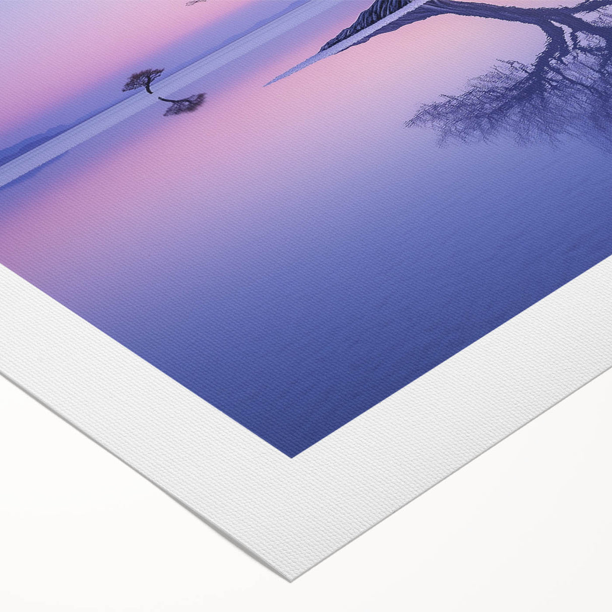 Serene Minimalist Landscape Art – Twilight Reflection Print