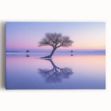 Serene Minimalist Landscape Art – Twilight Reflection Print