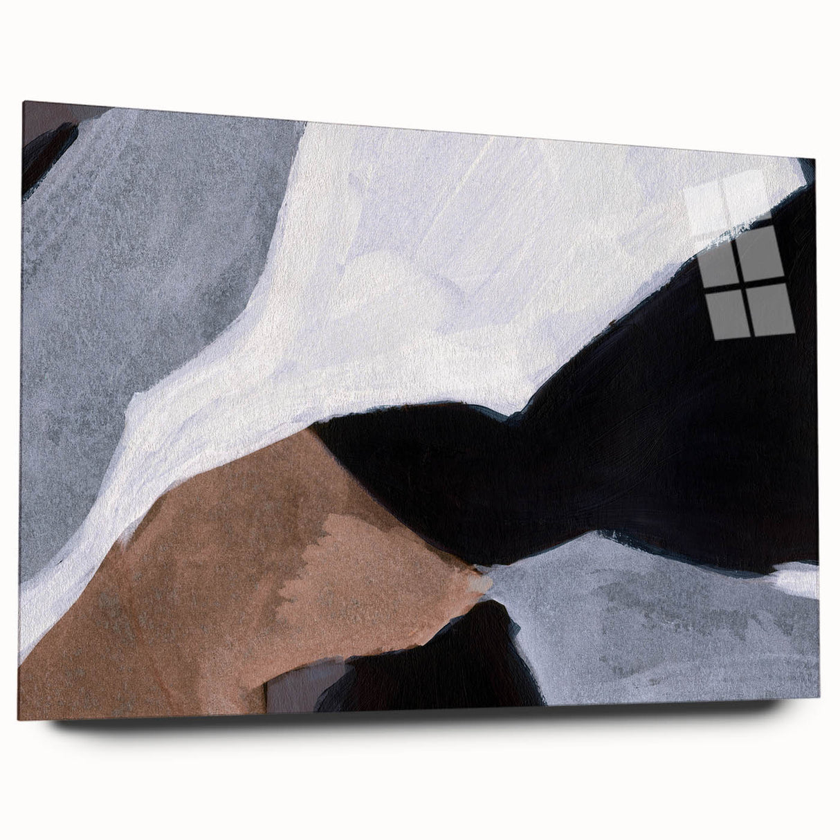 Modern Abstract Wall Art - Neutral Geometric Canvas Print