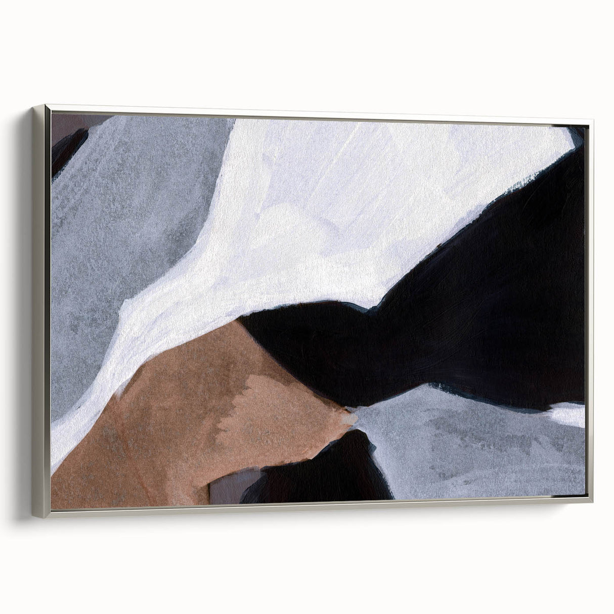 Modern Abstract Wall Art - Neutral Geometric Canvas Print