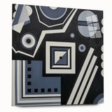 Modern Abstract Painting – Black & Gray Geometric Wall Art