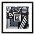 Modern Abstract Painting – Black & Gray Geometric Wall Art