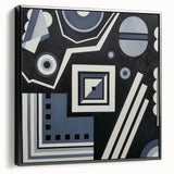 Modern Abstract Painting – Black & Gray Geometric Wall Art