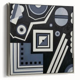 Modern Abstract Painting – Black & Gray Geometric Wall Art