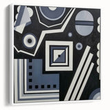Modern Abstract Painting – Black & Gray Geometric Wall Art
