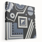 Modern Abstract Painting – Black & Gray Geometric Wall Art