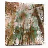 Textured Acrylic Wall Art – Nature-Inspired Abstract Forest Print