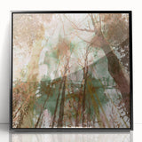 Textured Acrylic Wall Art – Nature-Inspired Abstract Forest Print
