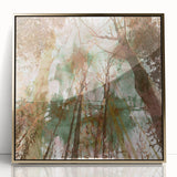 Textured Acrylic Wall Art – Nature-Inspired Abstract Forest Print