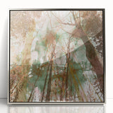 Textured Acrylic Wall Art – Nature-Inspired Abstract Forest Print