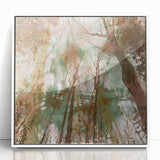 Textured Acrylic Wall Art – Nature-Inspired Abstract Forest Print