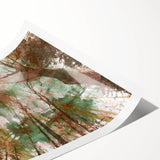 Textured Acrylic Wall Art – Nature-Inspired Abstract Forest Print