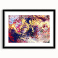 Large Abstract Wall Decor – Cosmic Swirl in Gold, Red & Navy