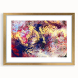Large Abstract Wall Decor – Cosmic Swirl in Gold, Red & Navy