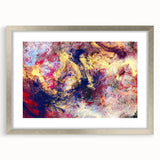 Large Abstract Wall Decor – Cosmic Swirl in Gold, Red & Navy