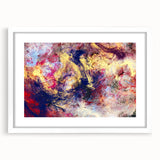 Large Abstract Wall Decor – Cosmic Swirl in Gold, Red & Navy