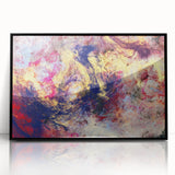 Large Abstract Wall Decor – Cosmic Swirl in Gold, Red & Navy