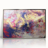 Large Abstract Wall Decor – Cosmic Swirl in Gold, Red & Navy