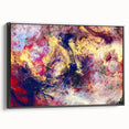 Large Abstract Wall Decor – Cosmic Swirl in Gold, Red & Navy