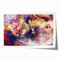Large Abstract Wall Decor – Cosmic Swirl in Gold, Red & Navy
