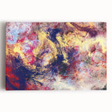 Large Abstract Wall Decor – Cosmic Swirl in Gold, Red & Navy