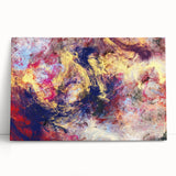 Large Abstract Wall Decor – Cosmic Swirl in Gold, Red & Navy
