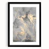 Contemporary Luxury Abstract Paintings – Gray & Gold Canvas