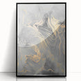 Contemporary Luxury Abstract Paintings – Gray & Gold Canvas