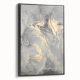 Contemporary Luxury Abstract Paintings – Gray & Gold Canvas