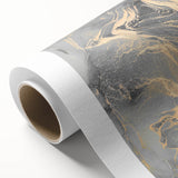 Contemporary Luxury Abstract Paintings – Gray & Gold Canvas