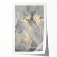 Contemporary Luxury Abstract Paintings – Gray & Gold Canvas