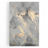 Contemporary Luxury Abstract Paintings – Gray & Gold Canvas
