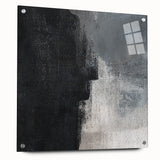 Earthen Harmony Abstracts - Abstract Face Silhouette Art in Black and Gray