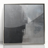 Earthen Harmony Abstracts - Abstract Face Silhouette Art in Black and Gray