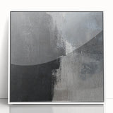 Earthen Harmony Abstracts - Abstract Face Silhouette Art in Black and Gray