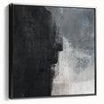 Earthen Harmony Abstracts - Abstract Face Silhouette Art in Black and Gray